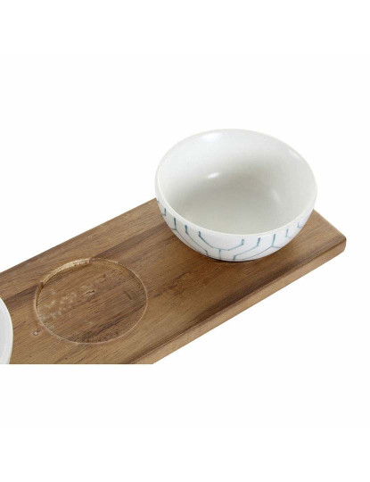 imagem de Conjunto para Aperitivos  Decor Branco Azul Marinho Porcelana Acácia Plástico Oriental 4 Peças4