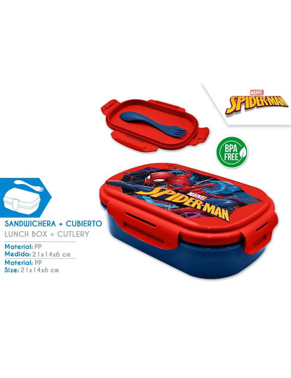 imagem de Sandwicheira Com Tampa Spiderman 6X1 TU2