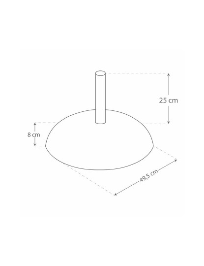 imagem de Base Para Guarda-Sol Cimento Aço4