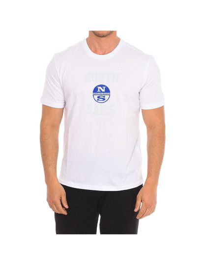 imagem de T-shirt Homem Branco Azul1