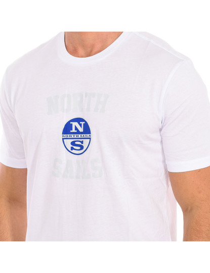 imagem de T-shirt Homem Branco Azul2