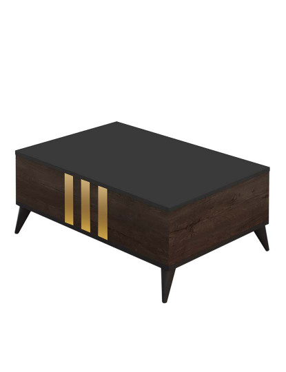 imagem de Mesa Centro Dourado Antracite Walnut5