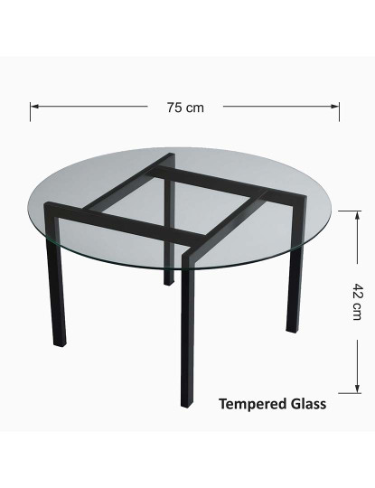 imagem de Mesa de Centro Transparente Preto10