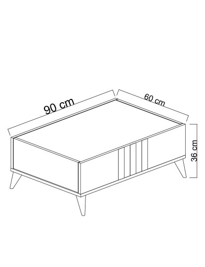 imagem de Mesa Centro Dourado Antracite Walnut6