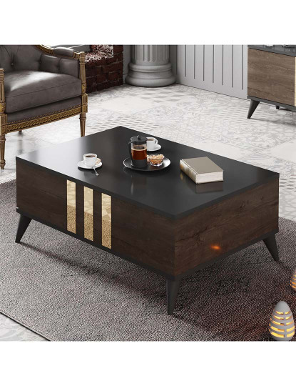 imagem de Mesa Centro Dourado Antracite Walnut1