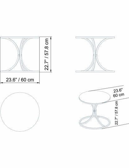 imagem de Mesa Apoio Corleaone Dourado5