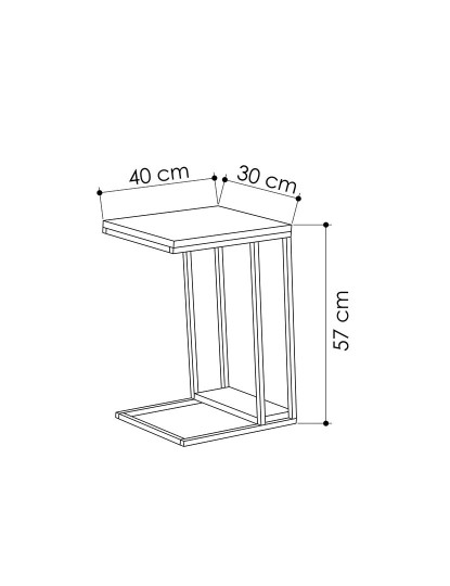 imagem de Mesa de apoio Pal Antracite4