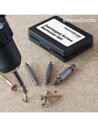 imagem de Brocas para Extrair Parafusos Danificados InnovaGoods 4 Unidades5