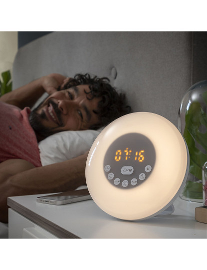 imagem de Despertador Amanhecer Recarregável com Alta voz Sunrilk InnovaGoods1