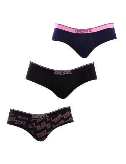 imagem de Pack-3 Cuecas Algodão Stretch  Preto-rosa-azul1