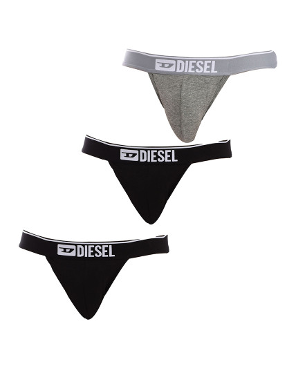 imagem de Pack-3 jockstrap de tecido respirável Diesel Preto-cinza1