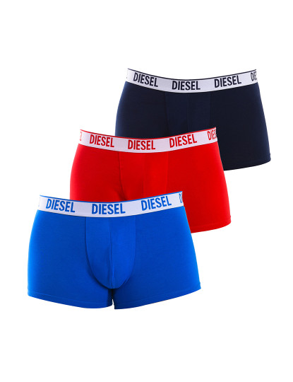 imagem de Pack-3 boxers masculinos de algodão elástico  Vermelho Azul1