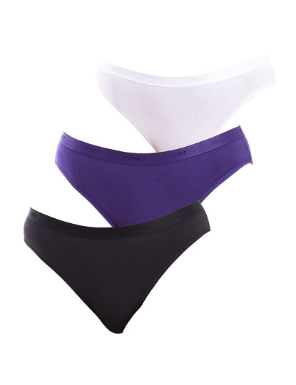 imagem de Pack 3 Cuecas Senhora Branco, violeta e Preto1