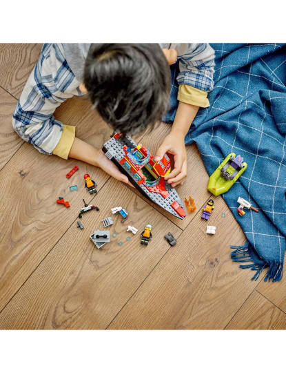 imagem de Lego City Barco Resgate De Bombeiros 603738