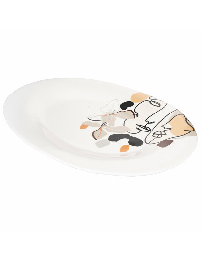 imagem de Prato Face To Oval Cinza 55X27 Cm1