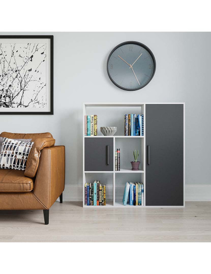 imagem de Estante Ridge Branco Antracite1