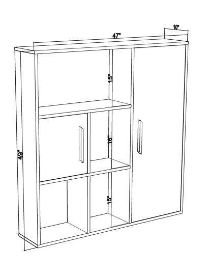 imagem de Estante Ridge Branco Antracite4