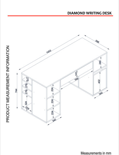 imagem de Mesa de Estudo Diamond Branco4