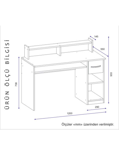 imagem de Mesa de Estudo Eslem Branco5