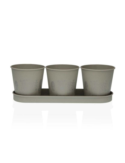 imagem de Vaso Versa Cinzento Triplo Metal (11 x 33 cm)3