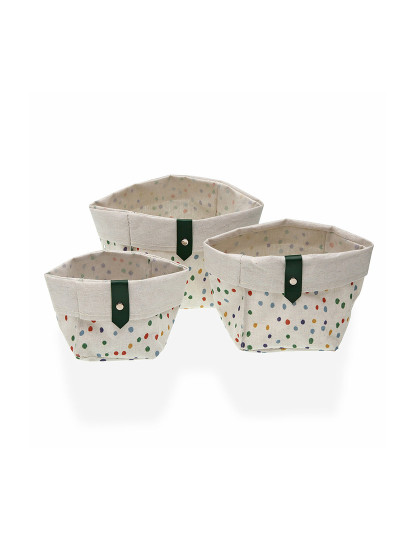 imagem de Conjunto de Cestas Versa Dotty Têxtil 14 x 14 x 14 cm1