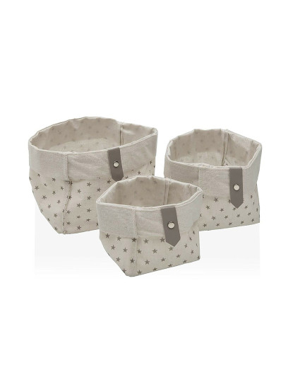 imagem de Conjunto de Cestas Versa Estrelas Poliéster 14 x 14 x 14 cm Têxtil2