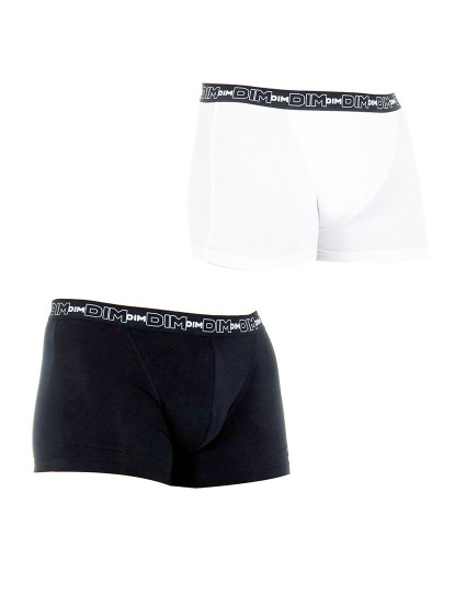 imagem de Pack 2 Boxers Cotton Streech Homem Preto e Branco2