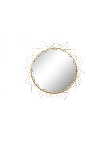 imagem de Espelho Metal Vidro Dourado 1