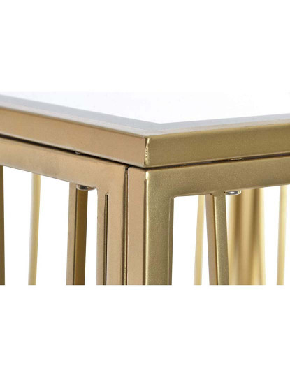 imagem de Mesa Apoio Metal Espelho Mate Dourado 3