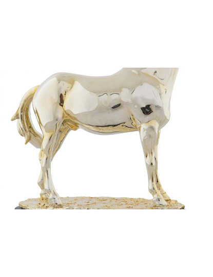 imagem de Figura Resina Cavalo Metalizado Dourado4