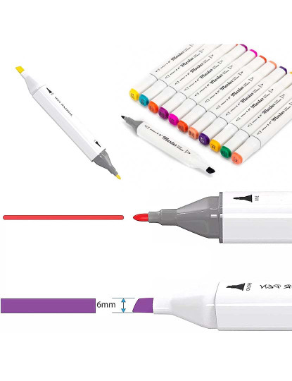 imagem de Conjunto De 60 Rotuladores Em Cores Variados2