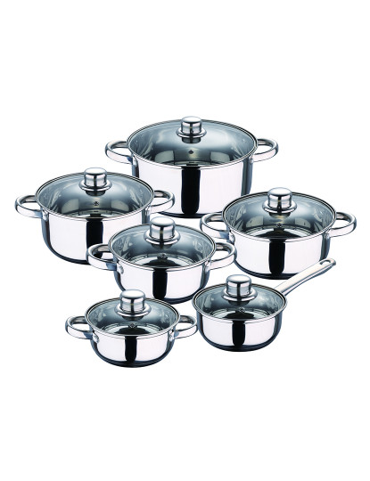 imagem de Conjunto de panelas de aço inoxidável San Ignacio Cassel de 12 peças com conjunto de panelas (18,20,22,24,26,28 cm) Bergner Professional Chef Copper Plus7