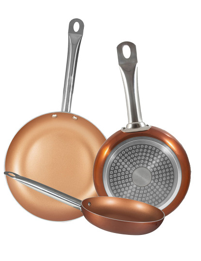 imagem de Conjunto de panelas de aço inoxidável San Ignacio Cassel de 12 peças com conjunto de panelas (18,20,22,24,26,28 cm) Bergner Professional Chef Copper Plus8