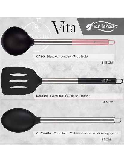 imagem de Conjunto 3 peças de utensílios de cozinha nylon san ignacio vita3