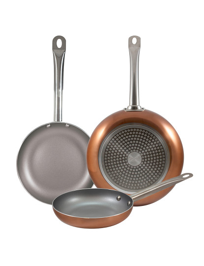 imagem de Conjunto de panelas de aço inoxidável San Ignacio Cassel de 12 peças com conjunto de panelas (18,20,22,24,26,28 cm) Bergner Professional Chef Copper Plus9