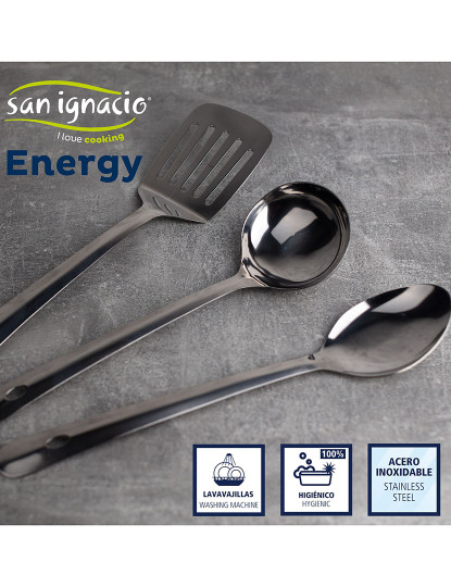 imagem de Conjunto 3 peças de utensílios de cozinha em aço inox energia2