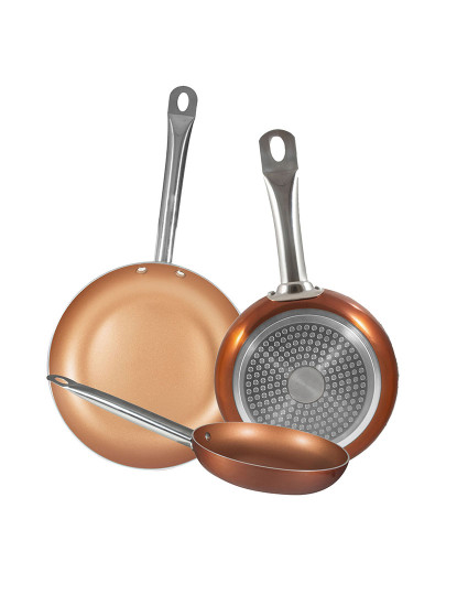 imagem de Conjunto de bateria de cozinha 8 peças sip + conjunto de 3 panelas de chef profissional de cobre mais 20/24/282