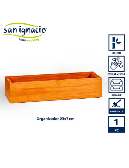 imagem de Organizador empilhável de bambu 23x7cm coleção Kinvara2