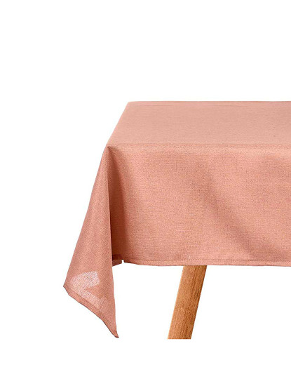 imagem de Toalha de mesa em poliéster 140x140cm coleção kinvara rosa claro1