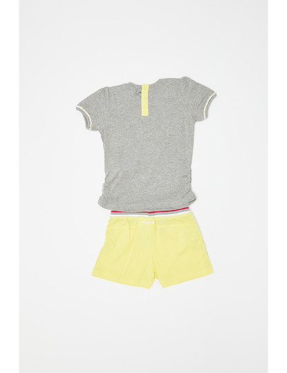 imagem de Conjunto T-shirt e Calções Bebé Cinza e Amarelo2