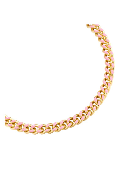 imagem de Pulseira ouro amarelo esmalte rosa claro2