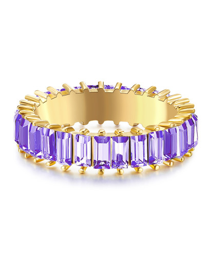 imagem de Anel ouro amarelo cristal violeta1