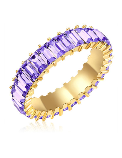 imagem de Anel ouro amarelo cristal violeta3