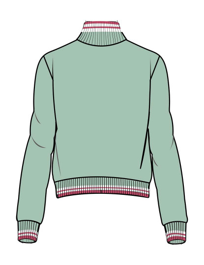 imagem de Sweatshirt Senhora Silt Verde/Bright Branco2