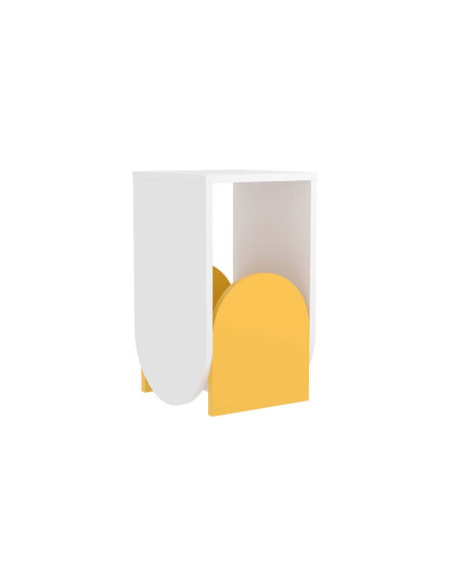 imagem de Mesa Lateral Nun Branco e Mostarda3
