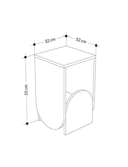 imagem de Mesa Lateral Nun Branco e Mostarda4