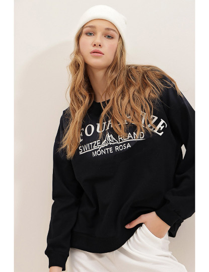 imagem de Sweatshirt Senhora Preto3