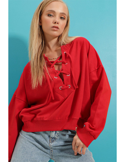 imagem de Sweatshirt Senhora Vermelho1