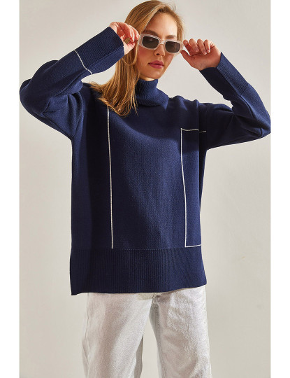 imagem de Sweatshirt de Senhora Azul escuro1