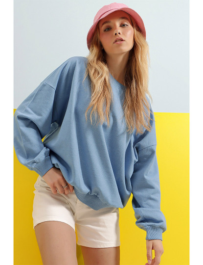 imagem de Sweatshirt Senhora  Azul claro2